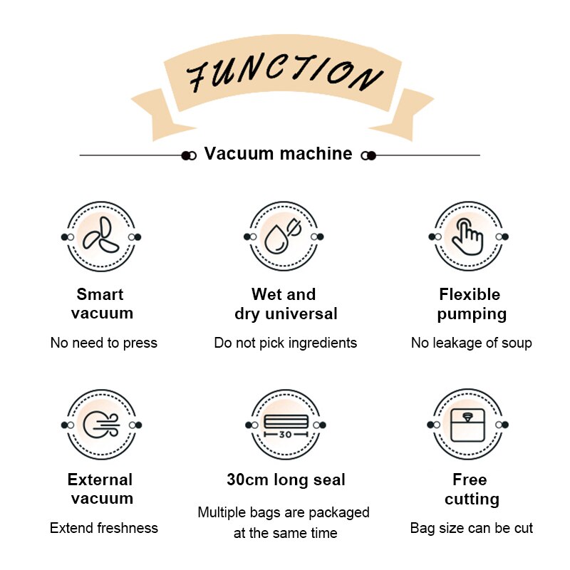 Machine à emballer sous-vide pour aliments, 220V/110V, avec 10 sacs offerts, appareil d'emballage domestique noir