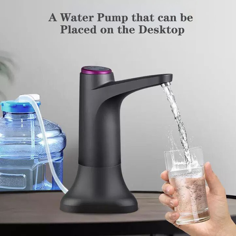 Pompe à eau électrique sans fil, pompe à eau intelligente pressurisée, eau supporter fiée, distributeur d'eau automatique, type baril simple