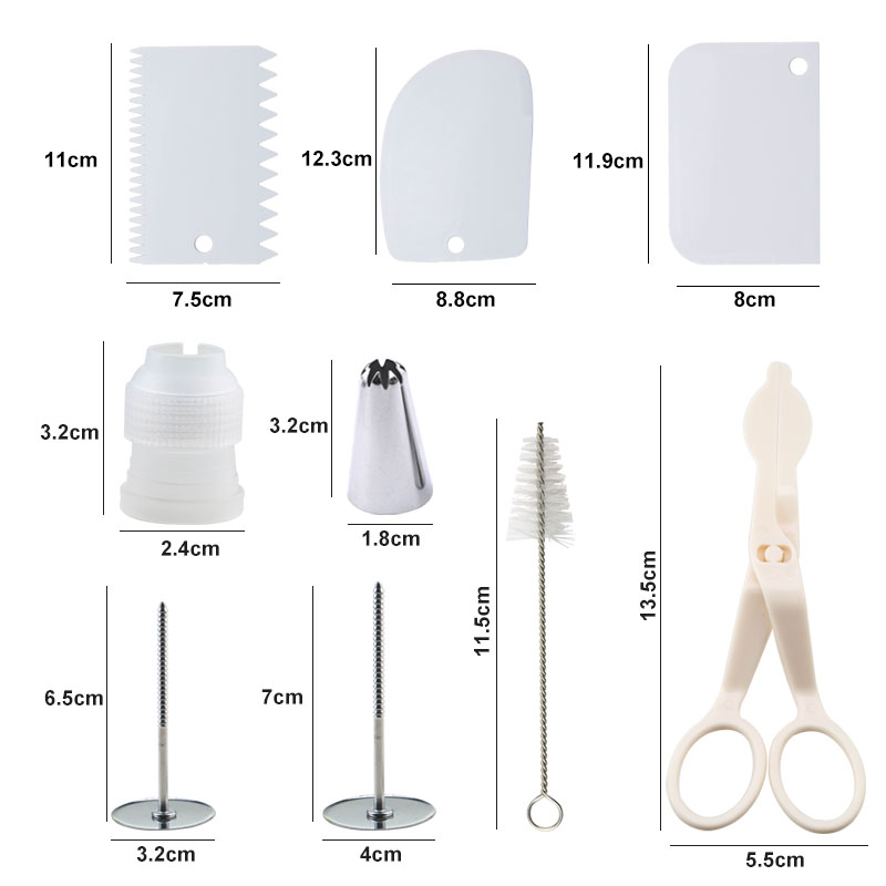 Kit de plateau tournant pour pâtisserie 62 pièces fournitures de décoration de gâteaux outils de cuisson accessoires support rotatif Kit de spatules buses de crème,ustensiles de cuisson, sac à Fondant,pour gâteaux