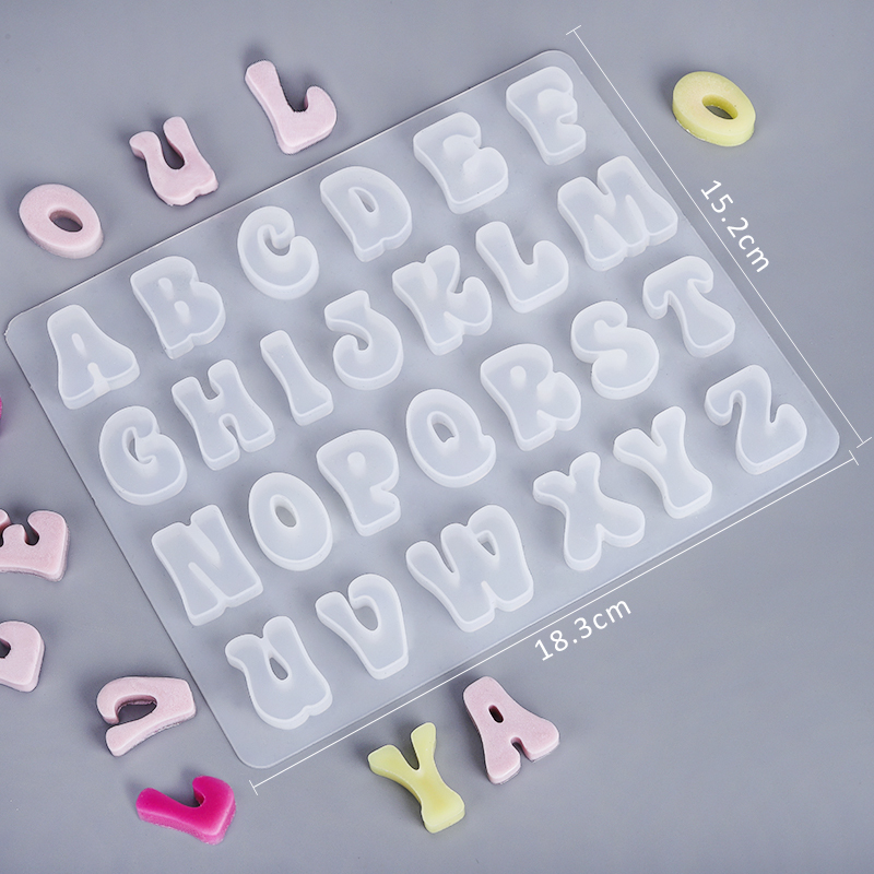 FAIS DU – moule à gâteau en Silicone, lettres de l'alphabet, à chocolat, fait à la main, glaçon, fabricant de bonbons, Fudge, Biscuit, outils de cuisson, en résine