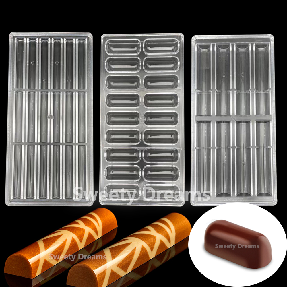 Moules à barres de chocolat en Polycarbonate 3D, forme pour boulangerie, pâtisserie, bonbons, outils pour gâteaux