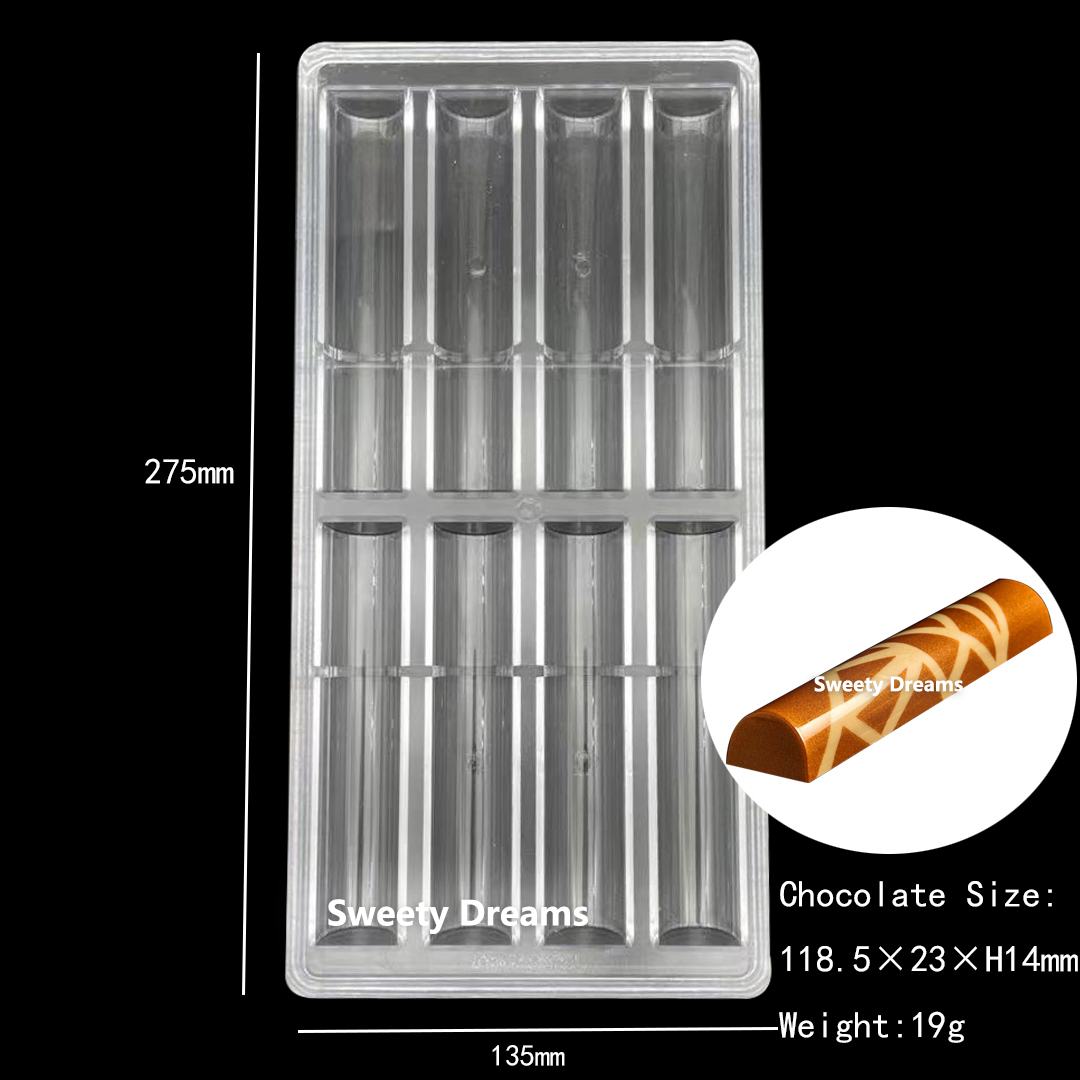 Moules à barres de chocolat en Polycarbonate 3D, forme pour boulangerie, pâtisserie, bonbons, outils pour gâteaux