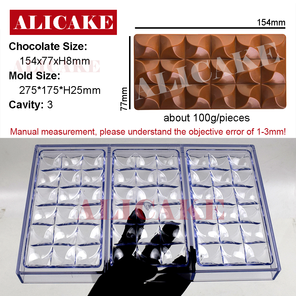 Moule à Chocolat en Polycarbonate, 10 saillies, Outils de Cuisson Padramatiques pour Barre de Bonbons, Moules à Bonbons, Moule à ConfHavre en Acrylique, Ustensiles