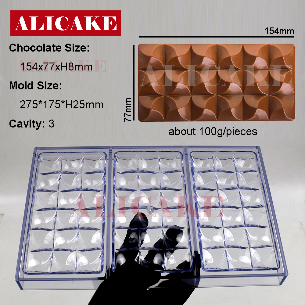 Moule à Chocolat en Polycarbonate, 10 saillies, Outils de Cuisson Padramatiques pour Barre de Bonbons, Moules à Bonbons, Moule à ConfHavre en Acrylique, Ustensiles