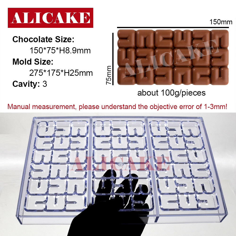 Moule à Chocolat en Polycarbonate, 10 saillies, Outils de Cuisson Padramatiques pour Barre de Bonbons, Moules à Bonbons, Moule à ConfHavre en Acrylique, Ustensiles