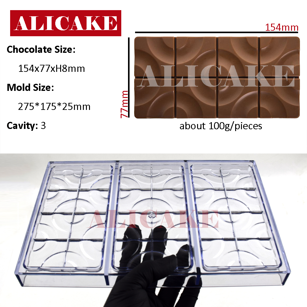 Moule à Chocolat en Polycarbonate, 10 saillies, Outils de Cuisson Padramatiques pour Barre de Bonbons, Moules à Bonbons, Moule à ConfHavre en Acrylique, Ustensiles