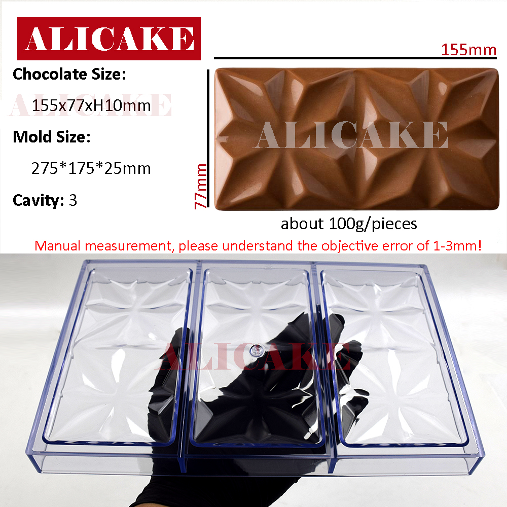 Moule à Chocolat en Polycarbonate, 10 saillies, Outils de Cuisson Padramatiques pour Barre de Bonbons, Moules à Bonbons, Moule à ConfHavre en Acrylique, Ustensiles