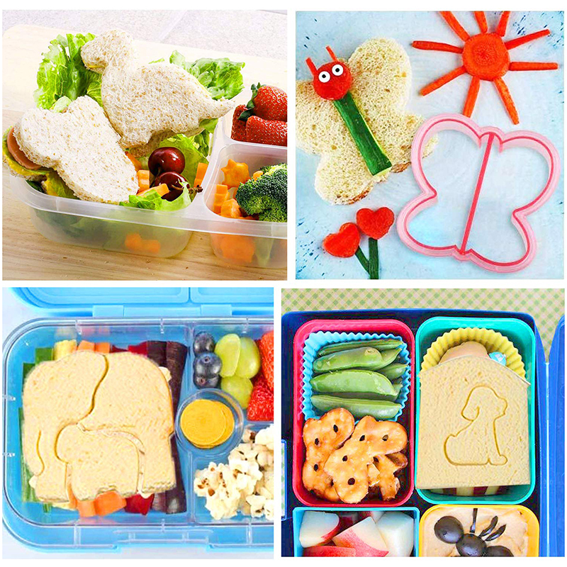 Emporte-pièces en métal pour enfants, ensemble de coupe-sandwich, emporte-pièces pour aliments, fruits et légumes, accessoires pour déjeuner Bento, strass bricolage, JxMold