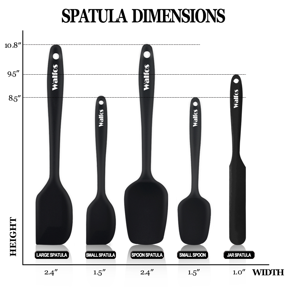 Walfos – spatule en Silicone antiadhésive, pour pâtisserie, résistante à la chaleur, ustensile de cuisine, 5