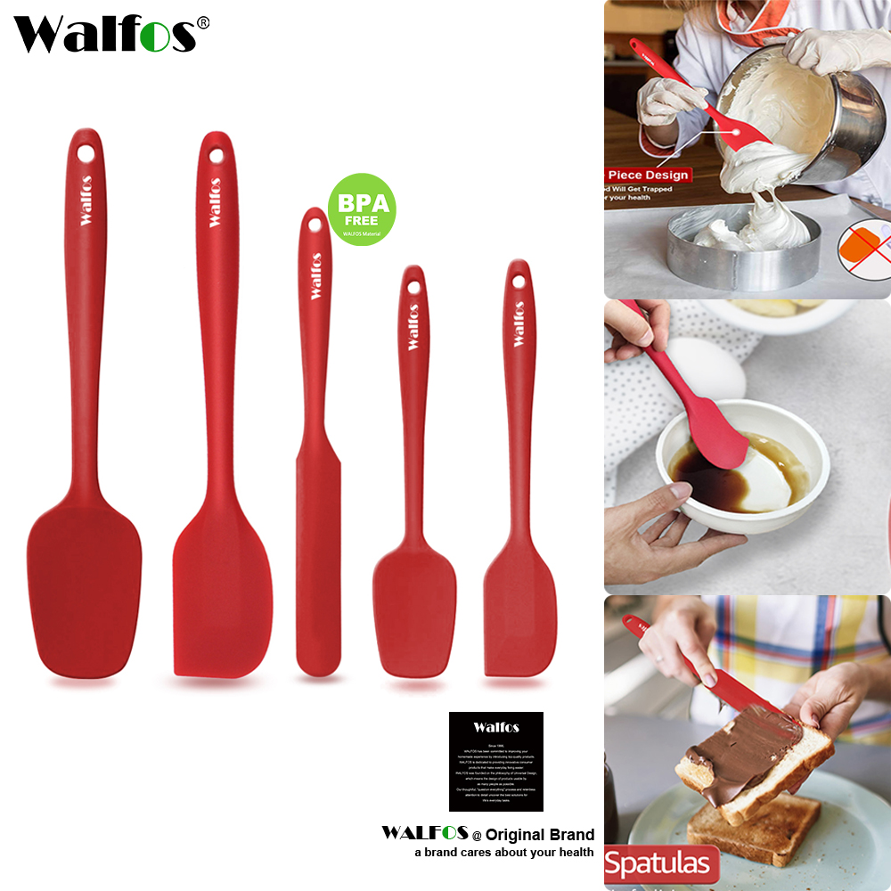 Walfos – spatule en Silicone antiadhésive, pour pâtisserie, résistante à la chaleur, ustensile de cuisine, 5