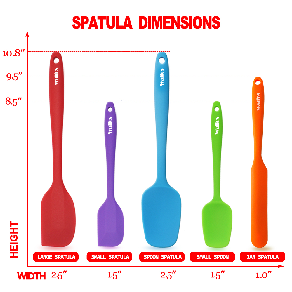 Walfos – spatule en Silicone antiadhésive, pour pâtisserie, résistante à la chaleur, ustensile de cuisine, 5