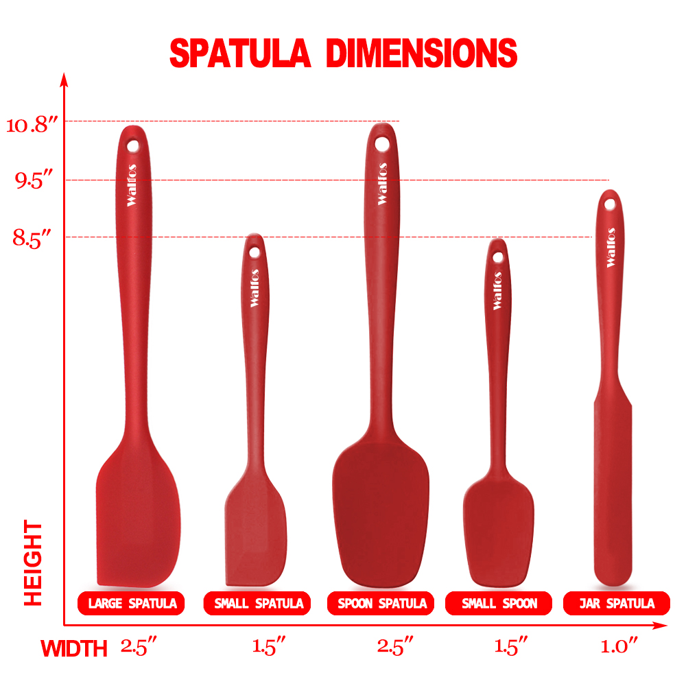 Walfos – spatule en Silicone antiadhésive, pour pâtisserie, résistante à la chaleur, ustensile de cuisine, 5