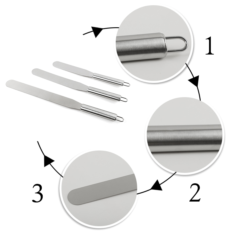 Outils de cuisson et de pâtisserie en acier inoxydable, spatule à crème portable, poupée à gâteau, outils de décoration de gâteau, gadgets de cuisine