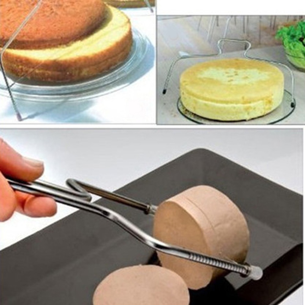 Coupe-pâte à Pizza réglable en fil d'acier inoxydable, 1 pièce, niveleur de gâteau, coupe-pâte, accessoires de cuisine, outil de cuisson