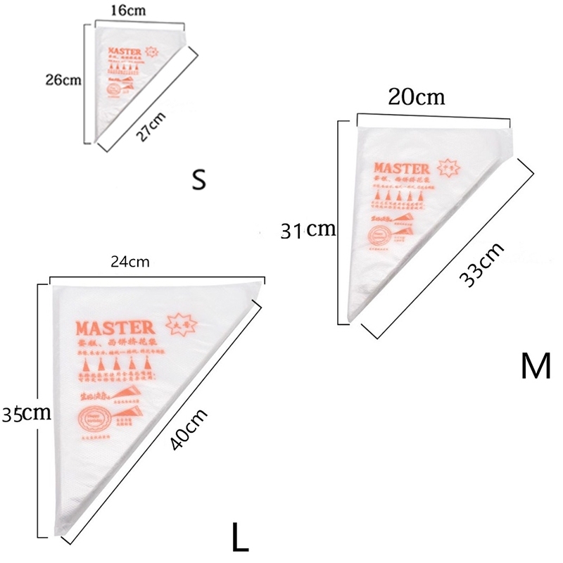 Poche à douille pour cuisson de poulet, 100/50/20 pièces, sac pour glaçage de gâteau har fourmi crème, outil de décoration de pâtisserie