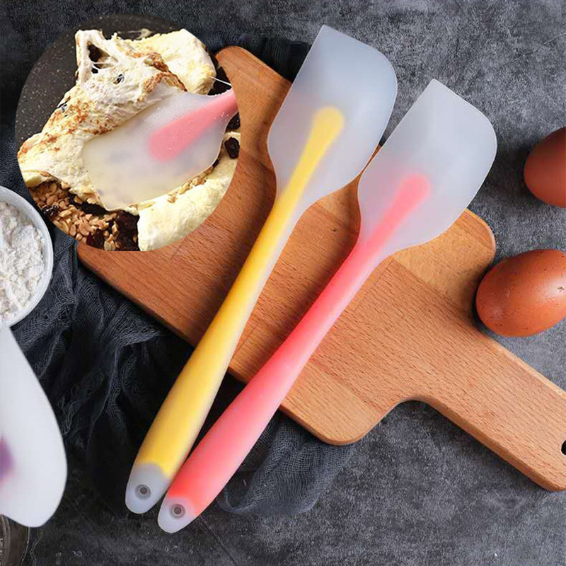 Spatule de cuisson en silicone antiarina, grattoir à gâteau, poupée à crème, outils de cuisine à degré de chaleur