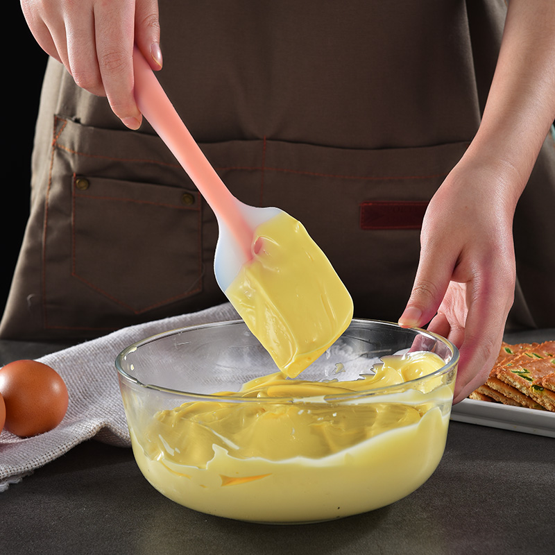 Spatule de cuisson en silicone antiarina, grattoir à gâteau, poupée à crème, outils de cuisine à degré de chaleur