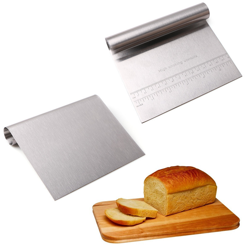 Grattoir à gâteau portable en acier inoxydable, couteaux dramatiques, grattoir à pâte de cuisson, bord de spatules, outils de décoration de cuisson bricolage