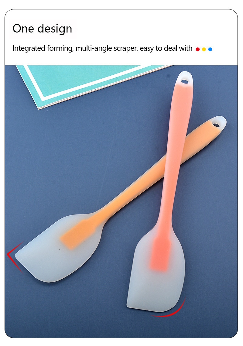 Spatule translucide en silicone, spatule à crème, spatule à gâteau, outil de cuisson, 1 pièce