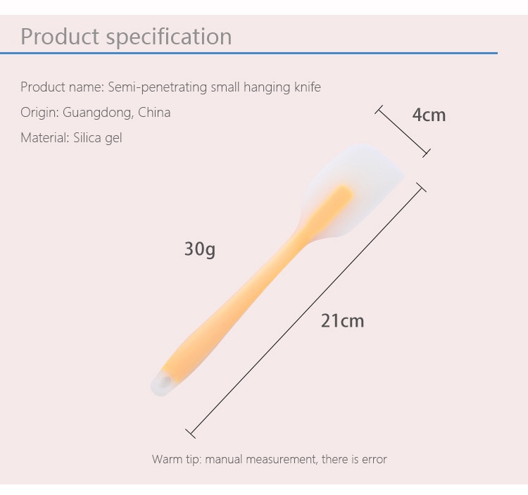 Spatule translucide en silicone, spatule à crème, spatule à gâteau, outil de cuisson, 1 pièce