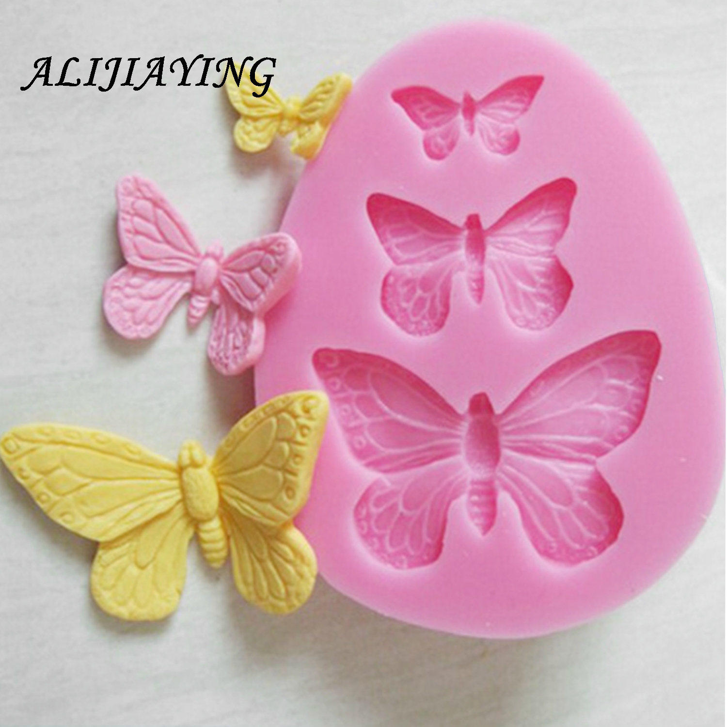 Moules en silicone en forme de papillon, outils de décoration pour gâteaux fondants, chocolat, mariage, 1 pièce, D0101