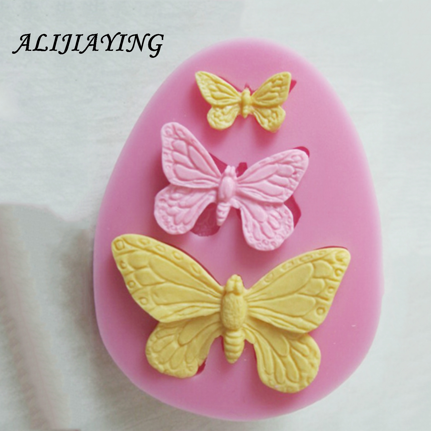 Moules en silicone en forme de papillon, outils de décoration pour gâteaux fondants, chocolat, mariage, 1 pièce, D0101