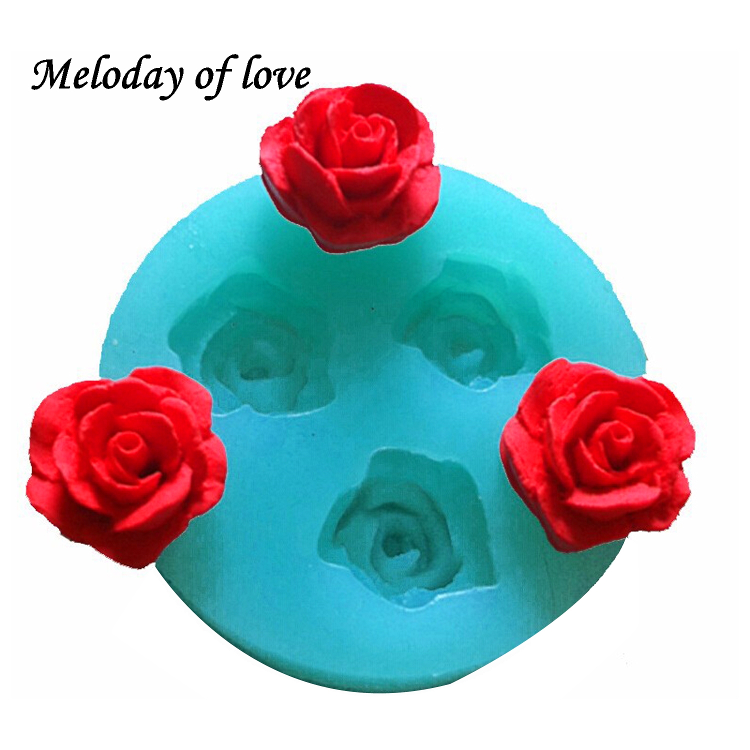 Outils de décoration de gâteau de mariage au chocolat, fleurs de rose 3D, fondant de cuisson 3D, moule en silicone utilisé pour créer facilement du sucre coulé, T0157