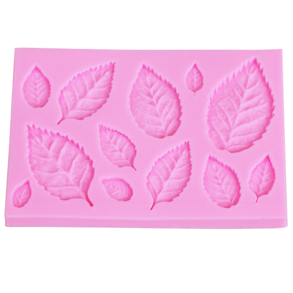 Moule en Silicone pour feuilles de Rose et d'érable, résine époxy UV, moule à Fondant en argile polymère, outil de décoration de gâteau, fleur, gomme, M961