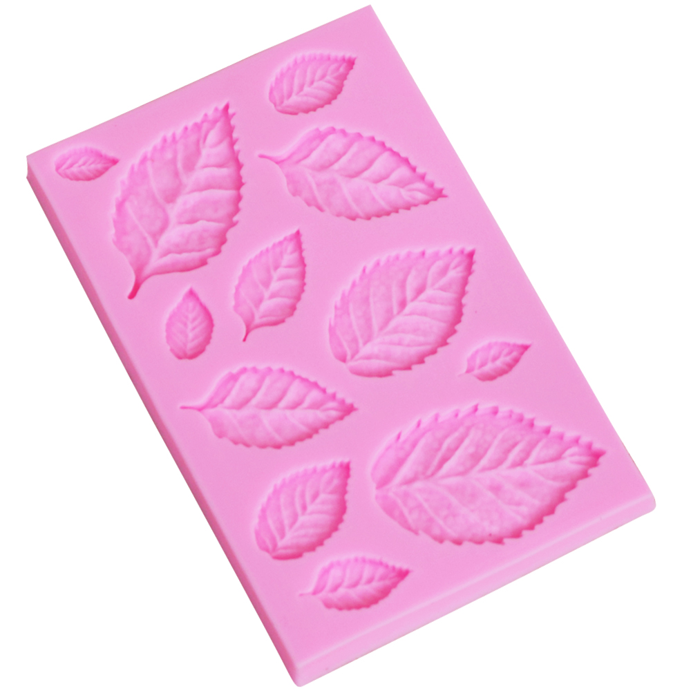 Moule en Silicone pour feuilles de Rose et d'érable, résine époxy UV, moule à Fondant en argile polymère, outil de décoration de gâteau, fleur, gomme, M961