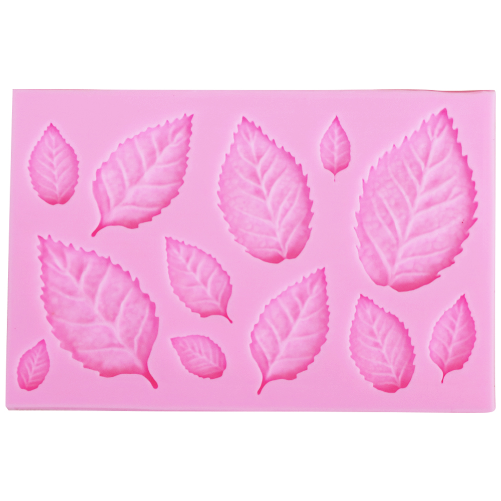 Moule en Silicone pour feuilles de Rose et d'érable, résine époxy UV, moule à Fondant en argile polymère, outil de décoration de gâteau, fleur, gomme, M961