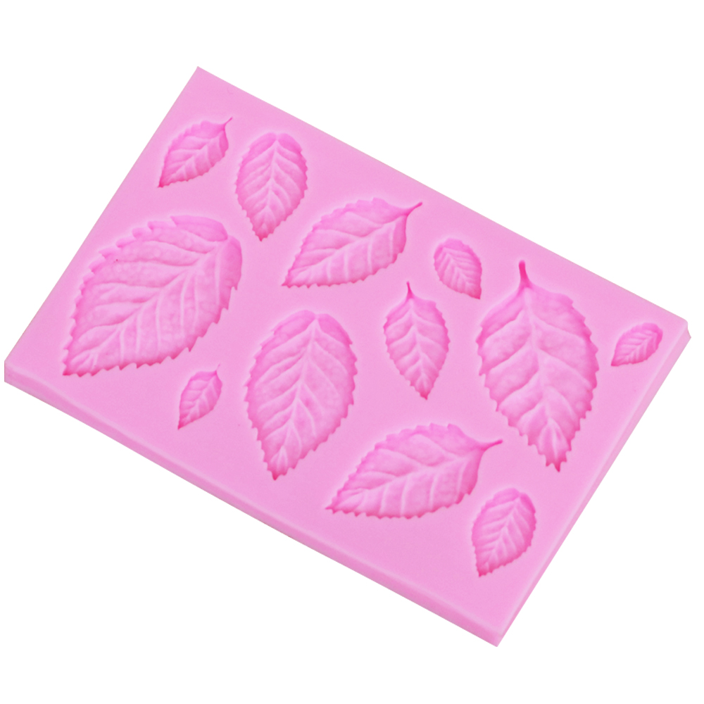 Moule en Silicone pour feuilles de Rose et d'érable, résine époxy UV, moule à Fondant en argile polymère, outil de décoration de gâteau, fleur, gomme, M961