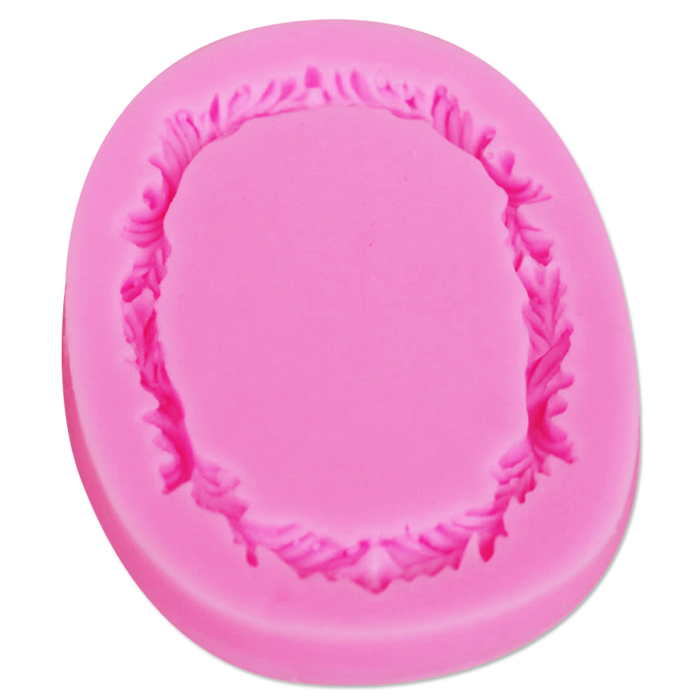 Moule en Silicone pour couronne de fleurs ovales M395, outils de décoration de gâteaux, Fondant, gomme à chocolat, Sugarcraft, moule à chocolat