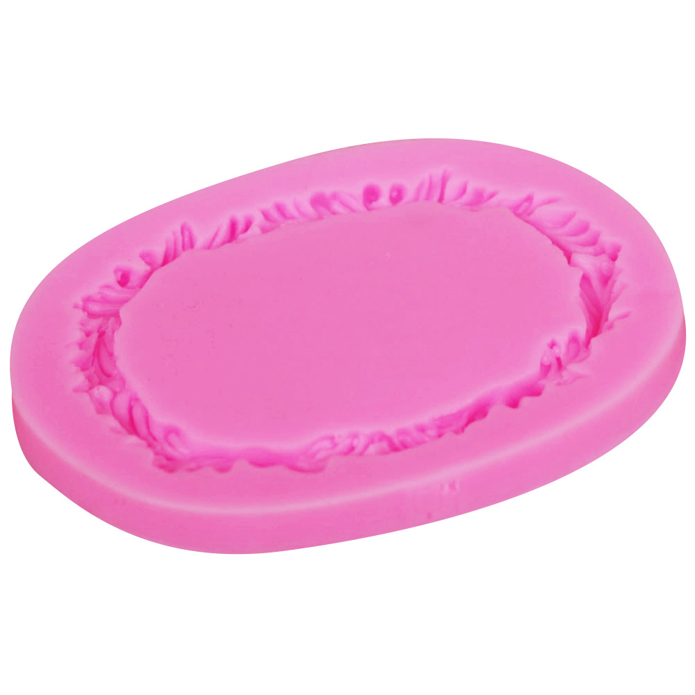 Moule en Silicone pour couronne de fleurs ovales M395, outils de décoration de gâteaux, Fondant, gomme à chocolat, Sugarcraft, moule à chocolat